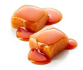 caramel candies and sauce
