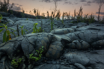 Old Lava flood at Reunion Island