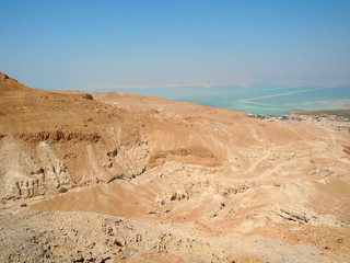 View to Dead sea from Negev desert, Israel