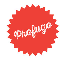 refugee stamp on white