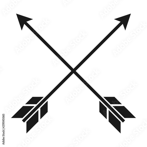 Download "Simple, flat, crossed arrows icon. Isolated on white" Stock image and royalty-free vector files ...