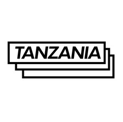 tanzania stamp on white