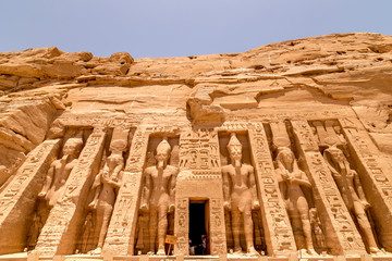 The temple of Hathor and Nefertari, dedicated to the goddess Hathor and Ramesses II's queen,...