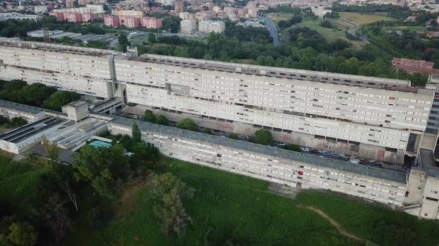 Corviale is an housing projects built in Rome in the 1970's  It was conceived as an independent community for about 8000 people. it is the 1970's manifestation of linear building ideas