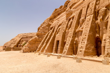 The Hathor Temple of Queen Nefertari at Abu Simbel in Egypt