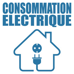 Logo consommation électrique.