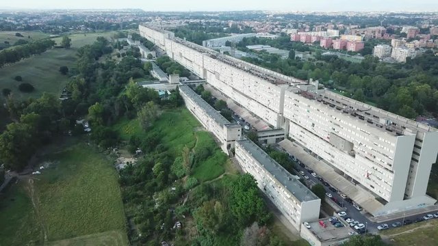 Rome Corviale,  longest single residential building in Europe