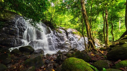 Beautiful nature waterfall
