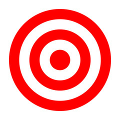Simple circle target template. Bullseye symbol