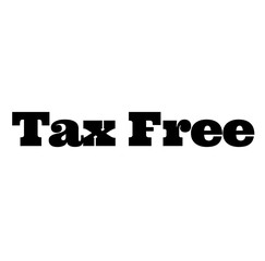 tax free stamp on white