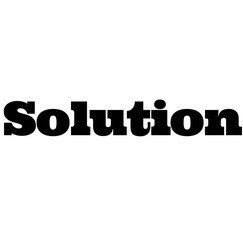 solution stamp on white