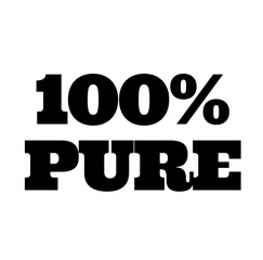 100 percent pure stamp on white
