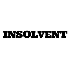 insolvent stamp on white
