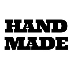 hand made stamp on white