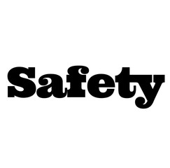 safety stamp on white