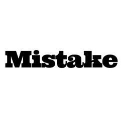 Obraz premium mistake stamp on white