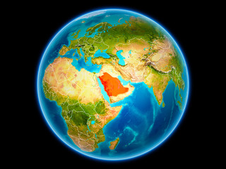 Saudi Arabia on Earth from space