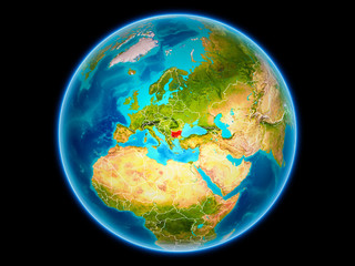 Bulgaria on Earth from space