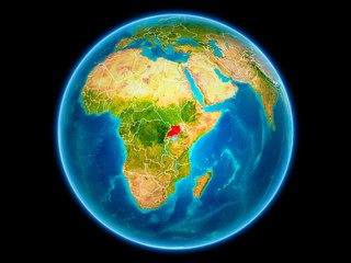 Uganda on Earth from space