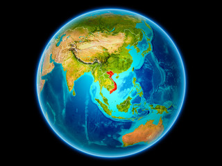 Vietnam on Earth from space