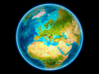 Serbia on Earth from space