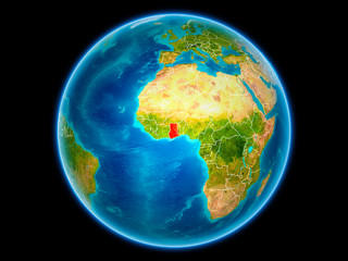 Ghana on Earth from space