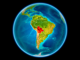 Bolivia on Earth from space