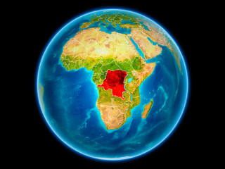 Democratic Republic of Congo on Earth from space