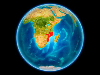 Mozambique on Earth from space