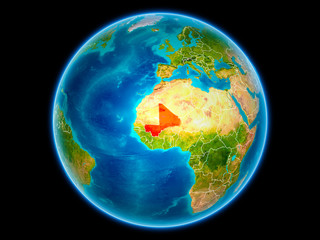 Mali on Earth from space