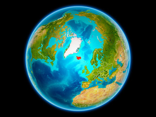 Iceland on Earth from space