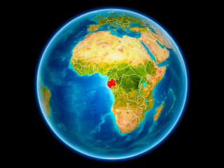 Gabon on Earth from space