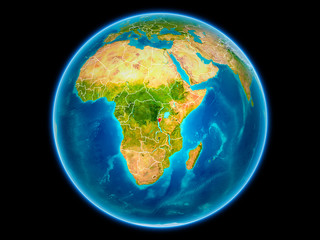 Burundi on Earth from space