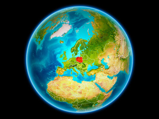 Poland on Earth from space