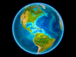 Haiti on Earth from space