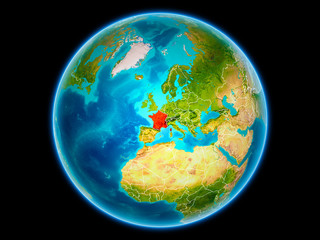 France on Earth from space