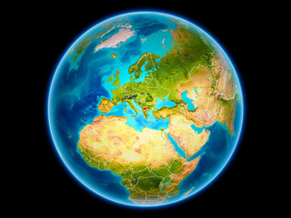 Macedonia on Earth from space