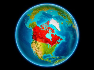 Canada on Earth from space