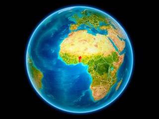 Benin on Earth from space
