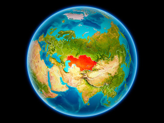 Kazakhstan on Earth from space