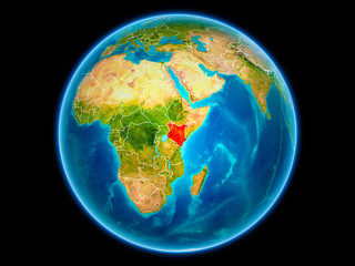 Kenya on Earth from space