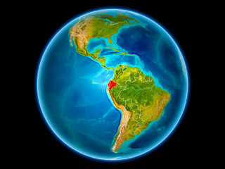 Ecuador on Earth from space