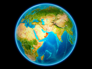 Oman on Earth from space