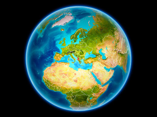 Albania on Earth from space