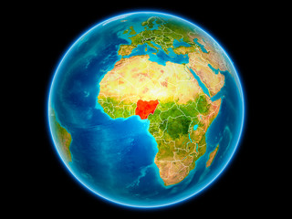 Nigeria on Earth from space