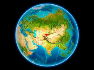 Kyrgyzstan on Earth from space