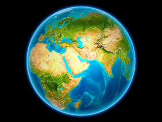 Qatar on Earth from space
