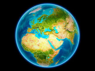 Fototapeta premium Cyprus on Earth from space