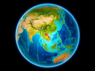 Laos on Earth from space