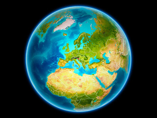 Slovenia on Earth from space